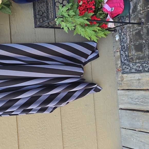 Canari Plus Size Black Jade Striped Harem Jumpsuit Romper 3x - Picture 9 of 11